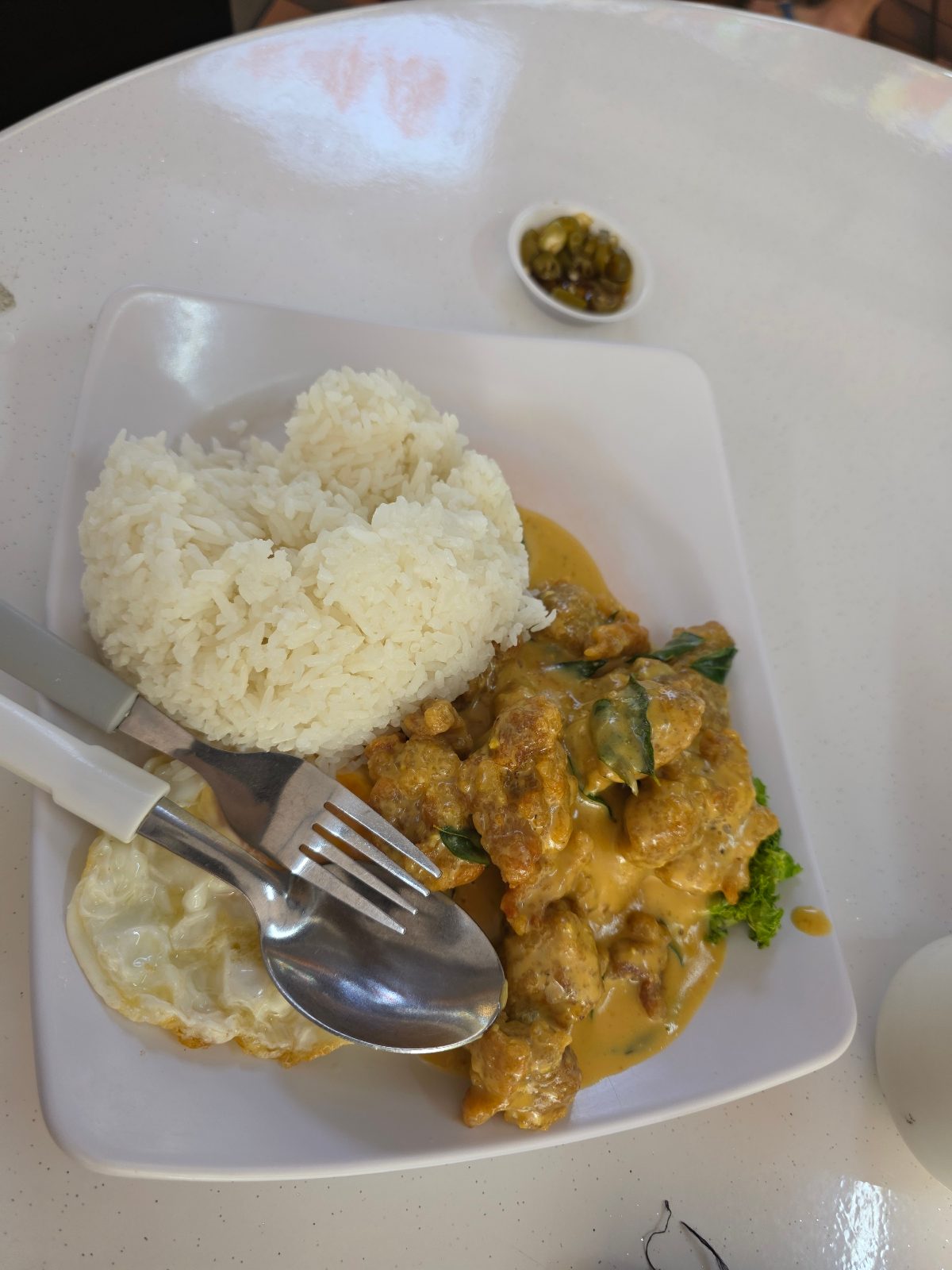 Salted egg rice at Hei Kitchen